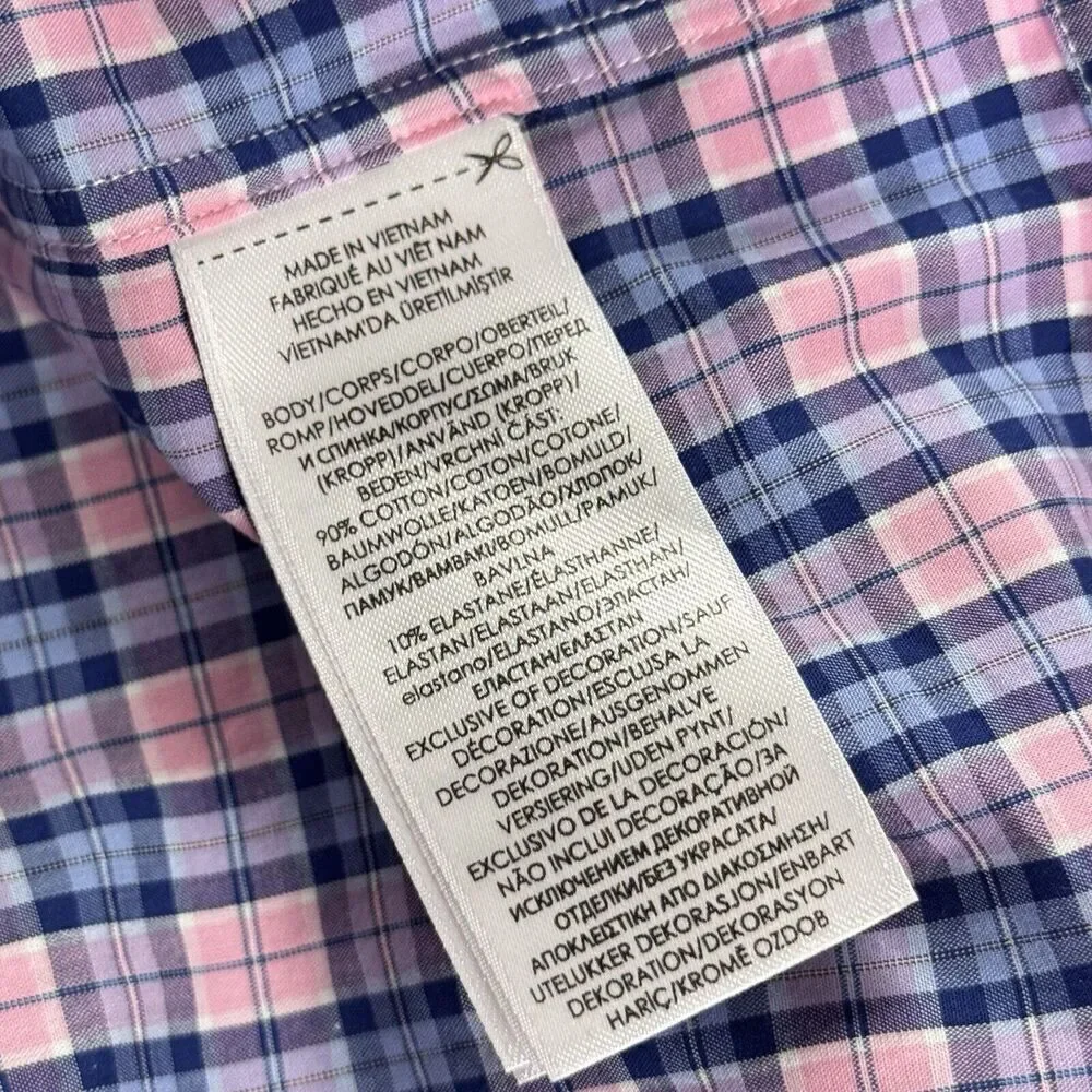 Polo Ralph Lauren Shirt Mens 4XB T Bright Plaid Button Blue Purple Pink New $110